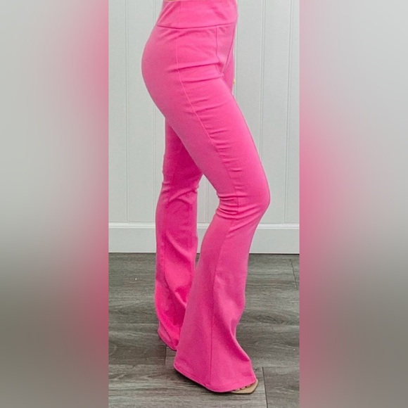 NWT Dear Scarlett Dark Pink Flare Pants - Picture 14 of 14